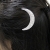 Spinka do włosów A597 srebrna, księżyc z kryształami