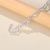Bransoletka na nogę B132 srebrna serduszka kryształy, cyrkonie