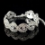Bransoletka B261 srebrna z białymi kryształkami