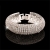 Bransoletka B483 srebrna z białymi kryształkami/cyrkoniami