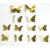 Motyle D626 dekoracyjne złote 3D (12szt) naklejka
