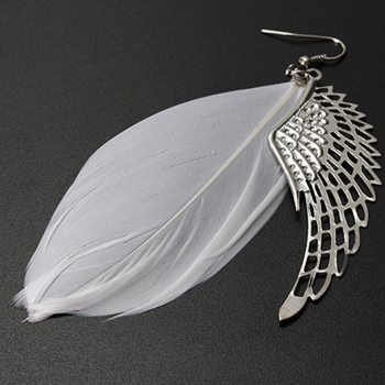Kolczyki K408 srebrne skrzydła anioła