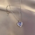Naszyjnik N131 srebrny serce anioła kryształ