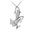 Naszyjnik N162 delfiny z kryształem białym