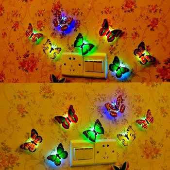 Motylek S446 kolorowy lampka LED